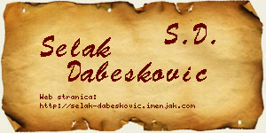 Selak Dabesković vizit kartica